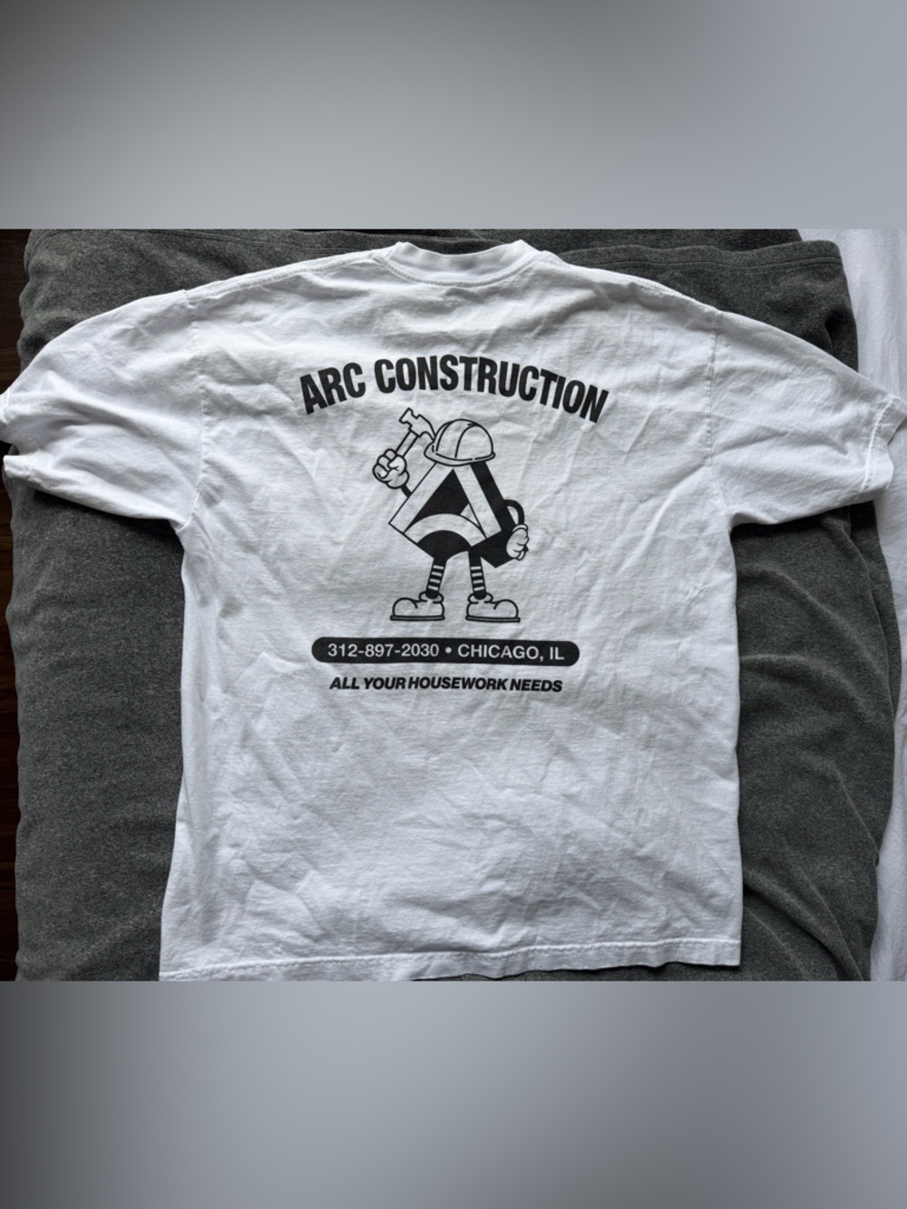 Arc music festival Construction Graphic Tee - White with Black Print
